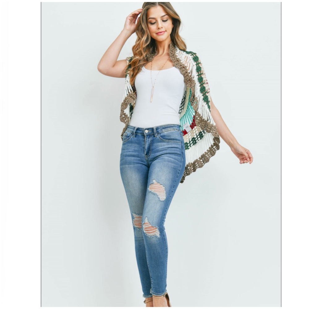 3 pack multi color crochet top